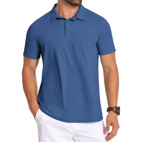 Men's Short Sleeve Polo Shirt – Moisture Wicking, UPF 30+ Size‎ XL - Picture 1 of 6